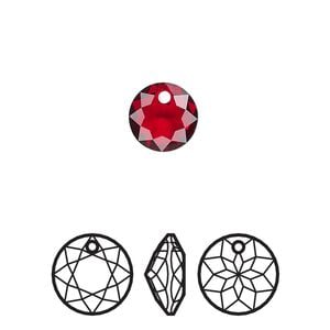 Drop 4pk Siam, Crystal Passions&reg; 8mm pendant classic cut 6430