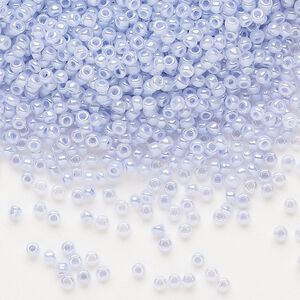 Seed bead, Dyna-Mites&trade;, glass, pkg/1/2kg, #11 round, opaque ceylon pastel light blue, (338 11/0 RR).