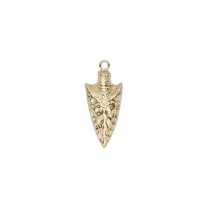 Charm, 14Kt gold-filled, 16x8mm single-sided arrowhead. Sold individually.