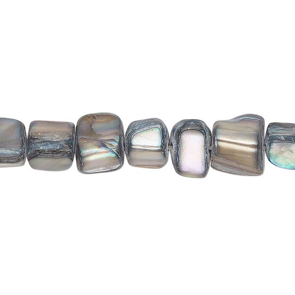 Mother-of-pearl shell 1pkg1, chip bead 15 inch dark turquoise blue small to medium image number 0
