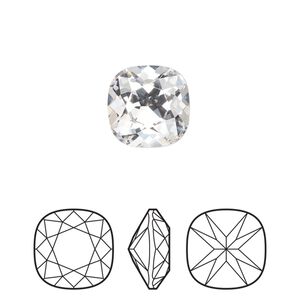 Fancy stone 1pk crystal foil back, Preciosa MAXIMA Czech crystal rhinestone 12mm cushion square