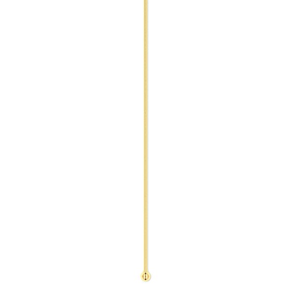 Head pin 1pkg100 gold-plated, 2 inch / 1.5mm ball tip, 23 gauge brass image number 0