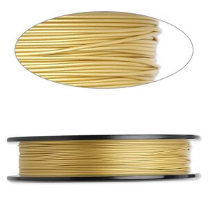 Beading wire, Tigertail&trade;, nylon-coated stainless steel, gold, 7 strand, 0.020-inch diameter. Sold per 100-foot spool.