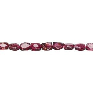 Garnet 1pkg1, hand-cut hexagon bead 15.5-16 inch 5x3mm-6x3mm