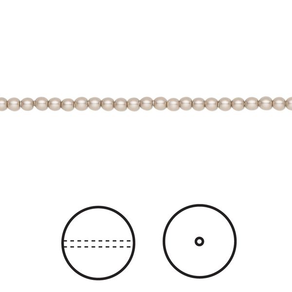 Pearl 1000pk platinum, Swarovski&reg; 2mm round 5810 image number 0