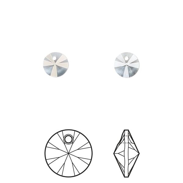 Drop 720pk crystal blue shade, Swarovski&reg; 6mm pendant mini disk 6428 image number 0