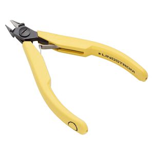 Pliers, Lindstrom&reg; 80 series, tapered and relieved flush-cutter, carbon steel and rubber, yellow, 4-1/4 inches. Sold individually.