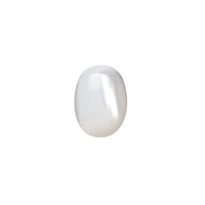 Cabochon, trochus shell (natural), 8x6mm calibrated oval, Mohs hardness 3-1/2. Sold per pkg of 4.