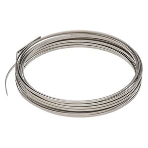 Memory wire, Beadalon&reg;, stainless steel, 2-1/4 inch flat bracelet, 1x0.5mm-1.2x0.6mm flat. Sold per 0.5-ounce pkg, approximately 15 loops.