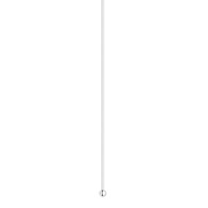 Head pin 1pkg100 sterling silver, 3 inch / 1.5mm ball tip, 24 gauge