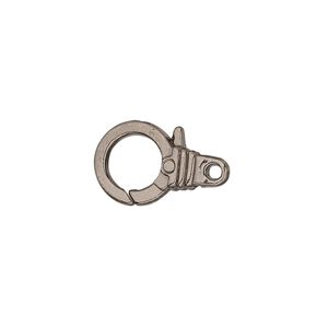 Clasp lobster claw 1pkg8 gunmetal-plated "pewter" (zinc alloy), 18.5x11.5mm double-sided 1-strand