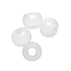 Snow quartz 1pkg4, hand-cut rondelle bead natural 12x9mm Dione&reg;