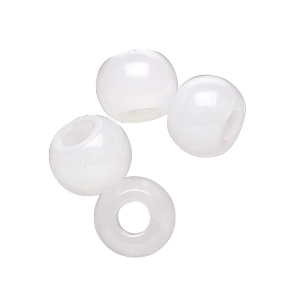 Snow quartz 1pkg4, hand-cut rondelle bead natural 12x9mm Dione&reg; image number 0