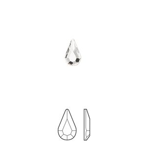 Flat back 6pk crystal foil back, Preciosa MAXIMA Czech crystal rhinestone 8x4.8mm pear