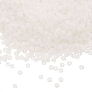 Seed bead, Preciosa Ornela Czech glass, pkg/500g, #11 rocaille, opaque alabaster, (02090).