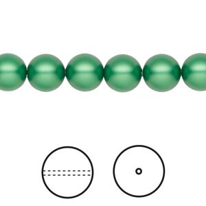 Pearl 50pk eden green, Crystal Passions&reg; 8mm round 5810