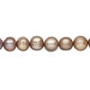 Freshwater pearl 1pkg1, semi-round, 15 inch satin beige 7-8mm cultured image number 0