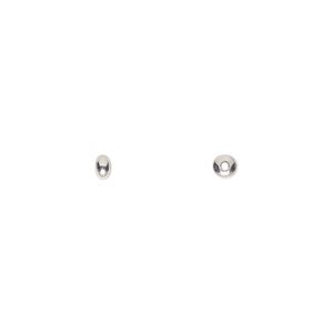 Bead 1pkg50 sterling silver, 3x2mm saucer