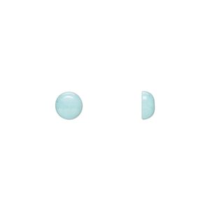 Amazonite 1pkg2, calibrated round cab natural 6mm