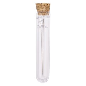 Needle, Tulip, nickel- and gold-plated steel, #12 with 0.48mm eye width, 1-4/5 inches. Sold per pkg of 2.