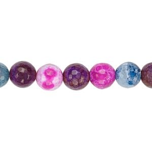 Crackle agate 1pkg1, faceted round bead 15 inch 8-9mm