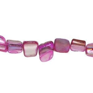 Mother-of-pearl shell 1pkg1, triangle tube bead 15 inch mulberry 5x5mm-9x8mm