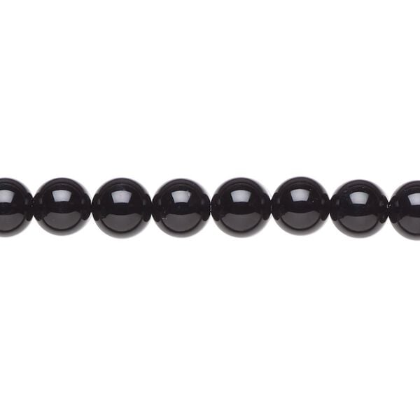 Black onyx 1pkg1, round bead 15.5-16 inch 6mm image number 0