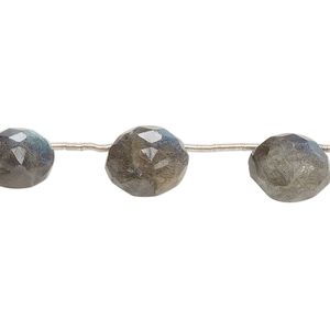 Labradorite 1pkg10, hand-cut top-drilled faceted teardrop bead natural 9x5mm-13x9mm