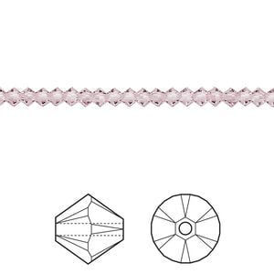 Bead 1440pk light amethyst, Swarovski&reg; 3mm XILION bicone 5328