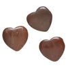 Red jasper 1pkg3, half-drilled puffed heart bead natural, 18-20mm image number 0