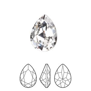 Fancy stone 72pk crystal foil back, Preciosa MAXIMA Czech crystal rhinestone 18x13mm pear
