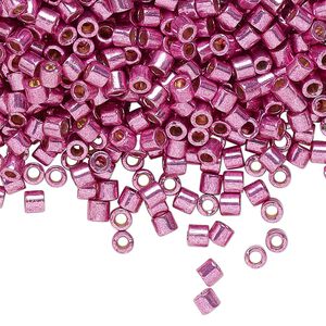 Seed bead, Delica&reg; 1pkg50g glass, #8 round, Duracoat&reg; opaque galvanized dusty orchid / outside dyed (DBL-1848)