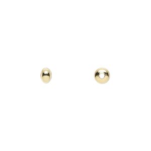 Bead 1pkg100 gold-plated, 4.5x3mm saucer, brass
