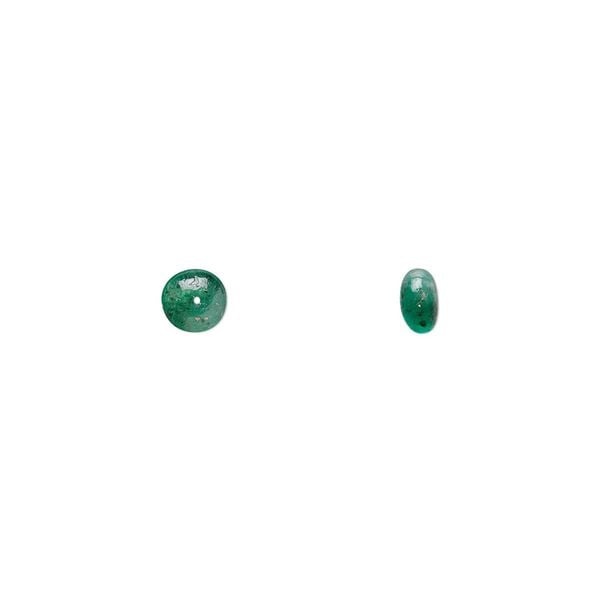 Emerald 1pkg1, hand-cut rondelle bead 4x2mm-5x3mm image number 0