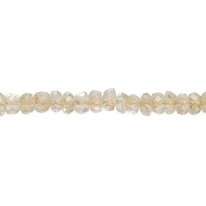 Citrine 1pkg1, hand-cut faceted rondelle bead 12 inch 4x2mm-5x4mm