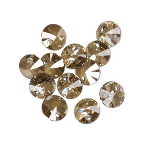 Drop 1pkg12 crystal bronze, Crystal Passions&reg; 8mm mini disk 6428