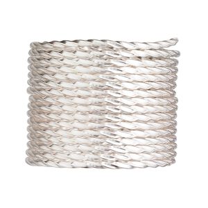Wire, sterling silver, full-hard, twisted square, 16 gauge. Sold per pkg of 5 feet.