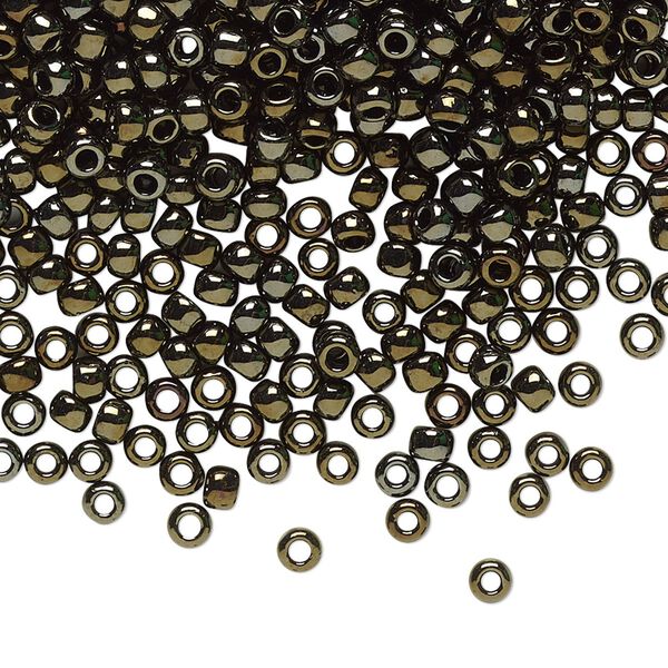 Seed bead, TOHO BEADS&reg;, glass, pkg/250g, #8 round, opaque metallic iris brown (TR-08-83). image number 0