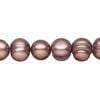 Freshwater pearl 1pkg1, semi-round, 15 inch cerise 8-10mm cultured image number 0