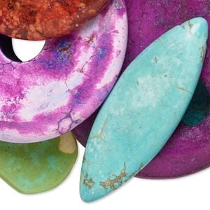 Magnesite 1pkg1, mixed shape drop 1/2 lb mix 20mm-54x33mm