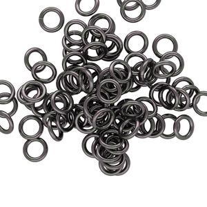 Jump ring 1pkg100 aluminum, 5.5mm round, 18 gauge / 3.5mm inside diameter / gunmetal