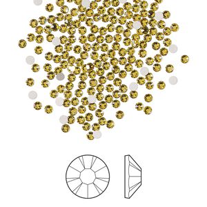Flat back 144pk acid yellow foil back, Preciosa MAXIMA Czech crystal rhinestone 1.7-1.9mm chaton rose round SS5