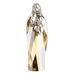 Fancy stone 1pk crystal golden shadow foil back, Crystal Passions&reg; 40x12.5mm Virgin Mary 4973