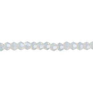 Bead 1pk translucent clear frosted, Celestial Crystal&reg; 4mm bicone 15.5-16 inch