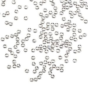 Flat back, Dance With Me&trade; crystal rhinestone, crystal clear, foil back, 1.9-2.1mm rose, SS6. Sold per pkg of 1,440 (10 gross).