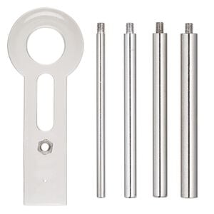 Jump ring maker 1pkg5, steel and plastic, clear, 3-1/2 x 1-1/2 inch base and (4) 3-inch mandrel rods.