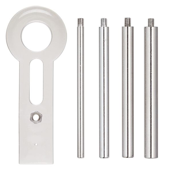 Jump ring maker 1pkg5, steel and plastic, clear, 3-1/2 x 1-1/2 inch base and (4) 3-inch mandrel rods. image number 0