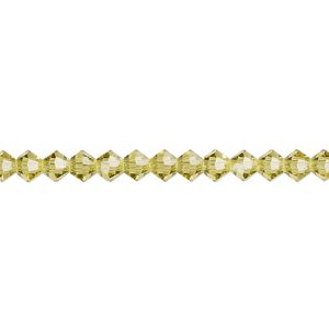 Bead 720pk acid yellow, Preciosa Czech crystal 4mm bicone
