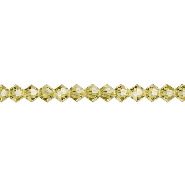 Bead 720pk acid yellow, Preciosa Czech crystal 4mm bicone image number 0