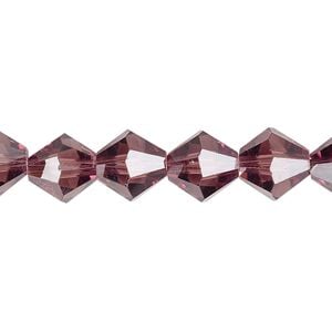 Bead 1pk transparent amethyst purple, Celestial Crystal&reg; 10mm bicone 8 inch